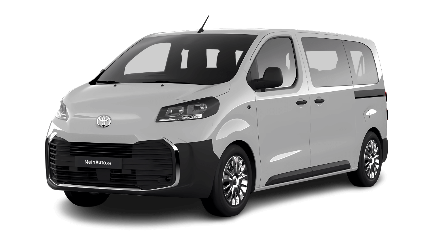 Frontansicht eines Toyota Proace Verso Electric, freigestellt